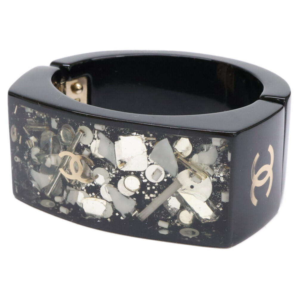 CHANEL Black Logo Bracelet